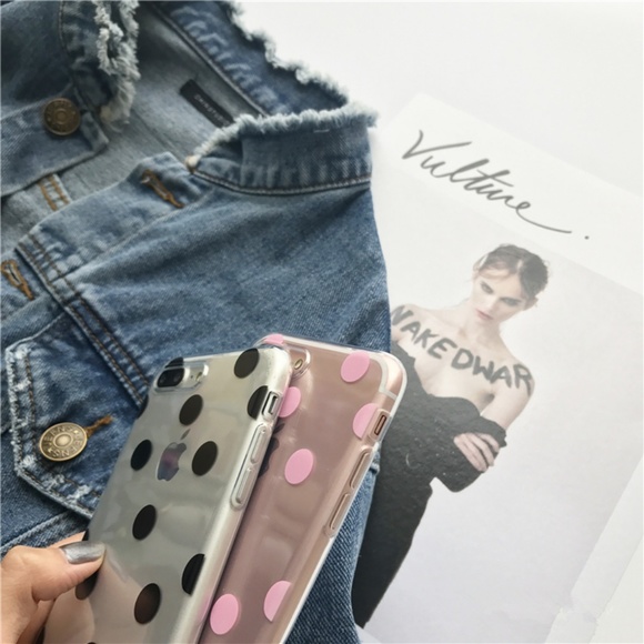 NEW iPhone XS/X/7/8/Plus Big Dot Transparent Case - Picture 5 of 5